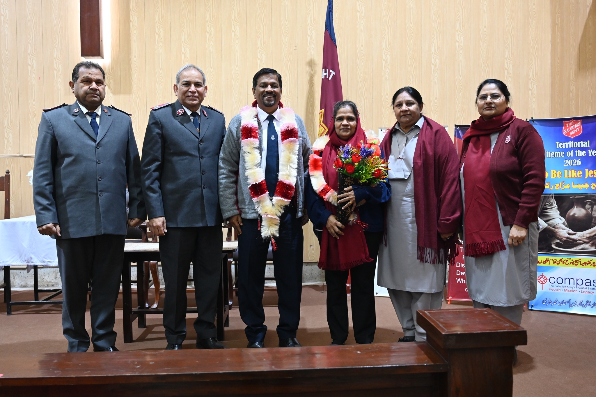 Lt. Colonels Perumbadage Ranjith and Vijayasri Senarathne welcome in THQ